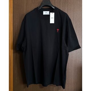 マルタンマルジェラ(Maison Martin Margiela)の黒XL新品 AMI Paris アミ グラフィック ロゴ Tシャツ ブラック (Tシャツ/カットソー(半袖/袖なし))