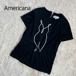 AMERICANA - アメリカーナ　デザインTシャツ　バックジッパー