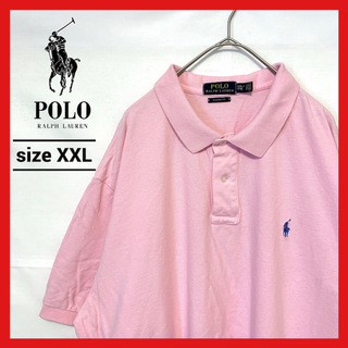ポロラルフローレン(POLO RALPH LAUREN)の90s 古着 ポロラルフローレン 半袖ポロシャツ 刺繍ロゴ ゆるダボ XXL (ポロシャツ)