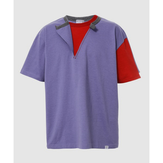 カラービーコン(kolor BEACON)の23SS Kolor beacon 切替えTシャツ　3(Tシャツ/カットソー(半袖/袖なし))