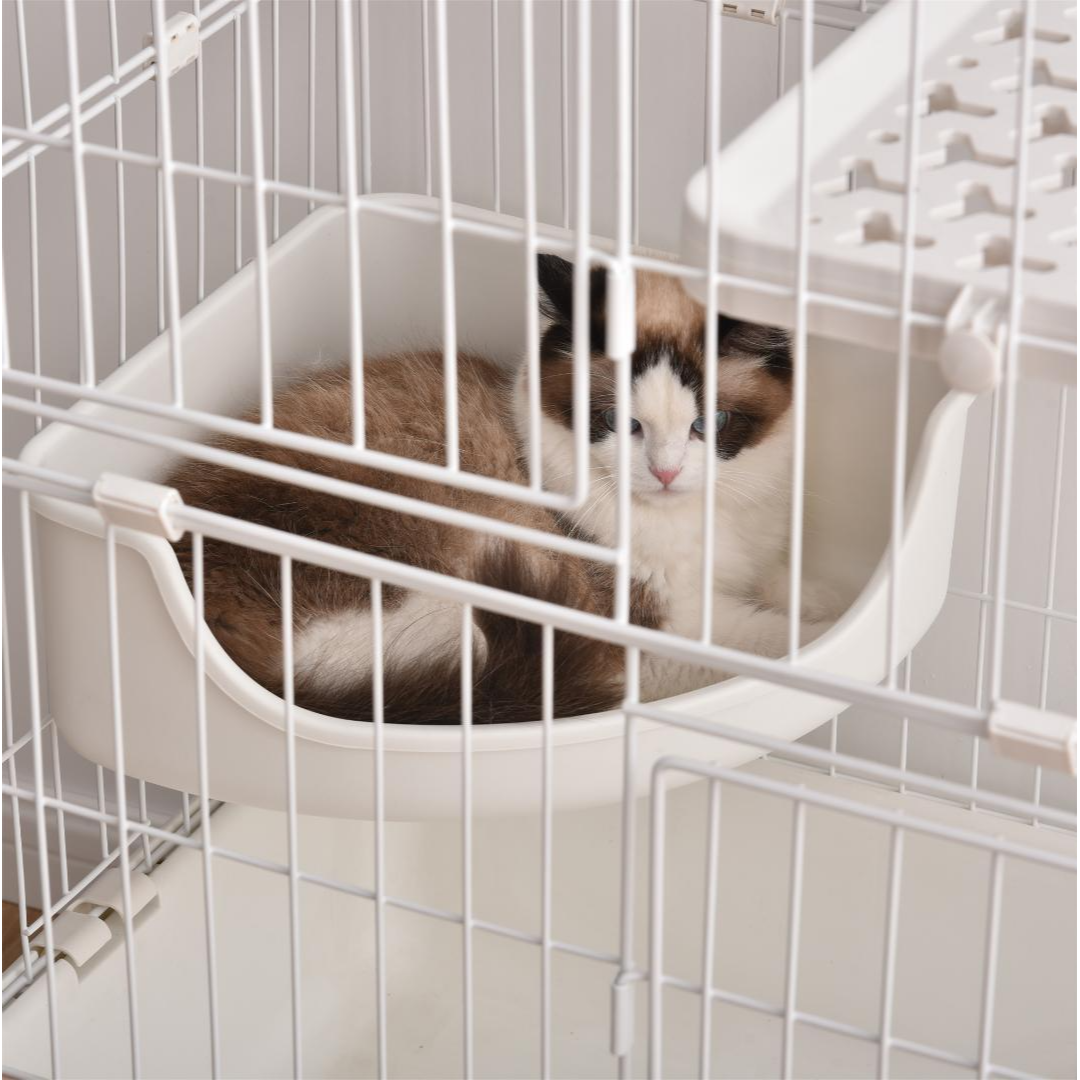 猫 ケージ キャットケージ 2段 ペットケージ キャスター付 2段 猫 ケージ キャットケージ 2段 ペットケージ キャスター付 2段