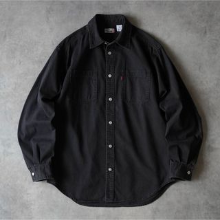 90s Levi's JEANS ブラックデニム シャツ サルファ 後染め