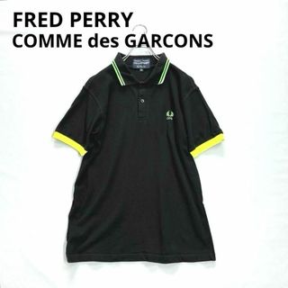 フレッドペリー(FRED PERRY)のフレッドペリー コムデギャルソン　コラボ　ポロシャツ　CDG　黒/緑/黄(ポロシャツ)