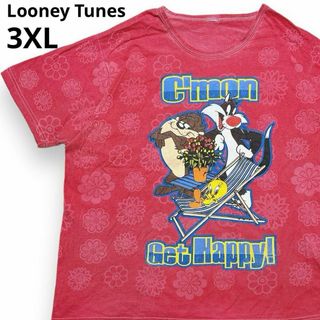 ルーニーテューンズ 半袖Tシャツ 半袖シャツ Tシャツ 花柄 ヴィンテージ 古着(Tシャツ(半袖/袖なし))