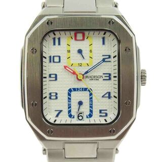 マディソン ニューヨーク MADISON NEW YORK 時計 MA011012-7 フィフス アベニュー クォーツ 腕時計 シルバー系【中古】(腕時計(アナログ))