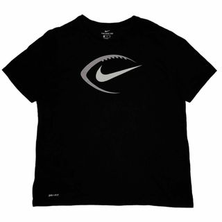 ナイキ(NIKE)のナイキ 半袖Tシャツ ロゴT ブラック DRI-FIT 夏物古着 b96(Tシャツ/カットソー(半袖/袖なし))