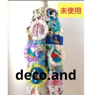 未使用 deco.and ヴィンテージシーツ ハンドメイド サロペット(サロペット/オーバーオール)