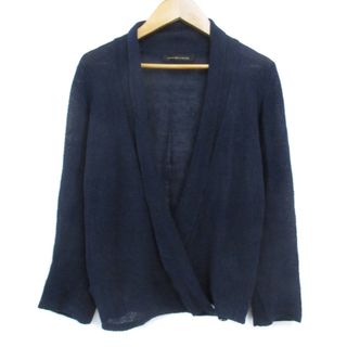 ユナイテッドアローズグリーンレーベルリラクシング(UNITED ARROWS green label relaxing)のグリーンレーベルリラクシング ニットカーディガン ミドル丈 カシュクール 紺(カーディガン)