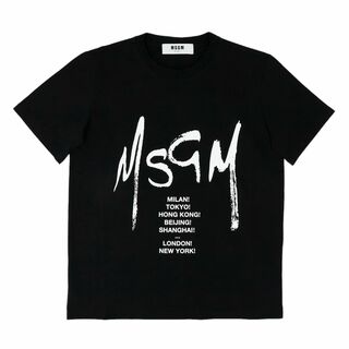 エムエスジイエム(MSGM)のMSGM Tシャツ グラフィテロゴ 半袖 コットン XSサイズ レディース タグ(Tシャツ(半袖/袖なし))