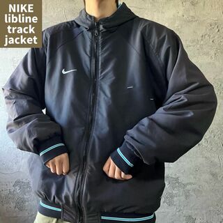 ナイキ(NIKE)の00s古着 NIKE ナイキ トラックジャケット リブライン 刺繍ロゴ y2k(ジャージ)
