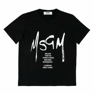 エムエスジイエム(MSGM)のMSGM Tシャツ グラフィテロゴ 半袖 コットン Lサイズ レディース タグ(Tシャツ(半袖/袖なし))