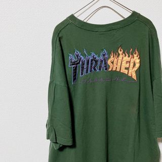 THRASHER - スラッシャー THRASHER カレッジロゴ バックプリント 刺繍 半袖T 