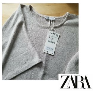 ザラ(ZARA)の【未使用】ZARA サマーニットカットソー(カットソー(半袖/袖なし))