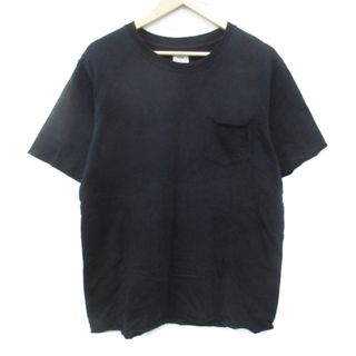 コーエン(coen)のコーエン Tシャツ カットソー 半袖 ラウンドネック 無地 XL 黒 ブラック(Tシャツ/カットソー(半袖/袖なし))