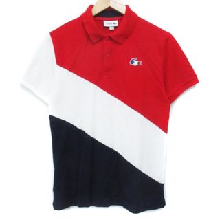 ラコステ(LACOSTE)のラコステ SPORT ポロシャツ 半袖 ポロカラー トリコロール XS 赤 白(ポロシャツ)