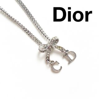 クリスチャンディオール(Christian Dior)の114.クリスチャンディオール ブレスレット リボン ラインストーン CD 刻印(ブレスレット/バングル)