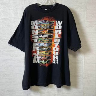 半袖Ｔシャツ　サイズ2ＸＬ　オーバーサイズ　モンスターカー　黒ブラックメンズ古着(Tシャツ/カットソー(半袖/袖なし))