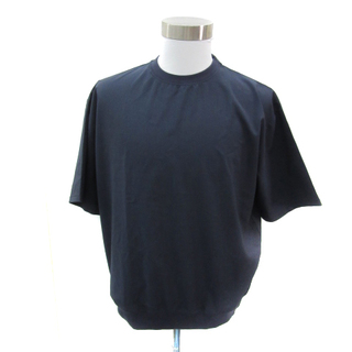ビームスハート Tシャツ カットソー 半袖 ラウンドネック 無地 M 紺(Tシャツ/カットソー(半袖/袖なし))
