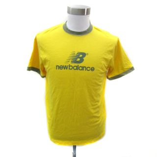 ニューバランス(New Balance)のニューバランス Tシャツ カットソー 半袖 ロゴプリント S 黄色 カーキ(Tシャツ/カットソー(半袖/袖なし))