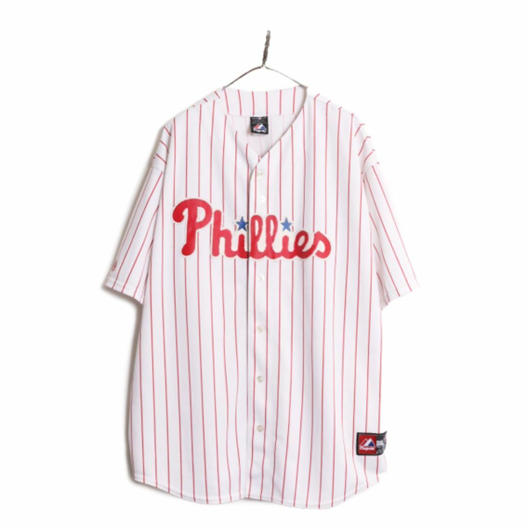 福袋 大丸 USA製 MLB オフィシャル Majestic フィリーズ ベースボール ユニフォームシャツ