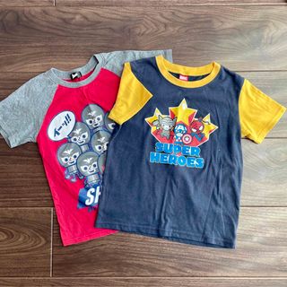 ☆まとめ売り☆ ラグランＴシャツ2枚セット　130㎝　半袖　ショッカー　マーベル(Tシャツ/カットソー)