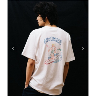COVERNAT 韓国　サーフTシャツ　【Sサイズ・ホワイト】(Tシャツ/カットソー(半袖/袖なし))