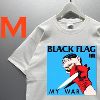 男女兼用 ブラックフラッグ BLACK FLAGMYWAR  tシャツ 半袖 白(Tシャツ/カットソー(半袖/袖なし))