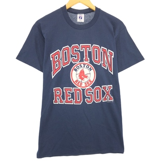 古着 90年代 LOGO7 MLB BOSTON REDSOX ボストンレッドソックス スポーツTシャツ USA製 メンズL ヴィンテージ /eaa326420(Tシャツ/カットソー(半袖/袖なし))