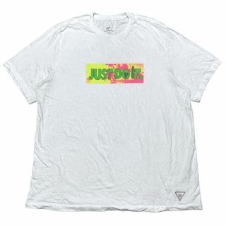 NIKE - ナイキ 半袖Tシャツ ビーチパーティー 白T ロゴT 夏物古着 b99①