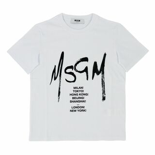 エムエスジイエム(MSGM)のMSGM Tシャツ グラフィテロゴ 半袖 ホワイト XSサイズ レディース タグ(Tシャツ(半袖/袖なし))