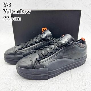 ワイスリー(Y-3)の【美品】Y-3 ワイスリー YUBEN LOW ブラック オレンジ レザー 厚底(スニーカー)