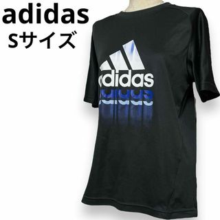 アディダス(adidas)のアディダス デカロゴ 半袖シャツ Tシャツ 半袖T シャツ fitdry 黒色(Tシャツ(半袖/袖なし))