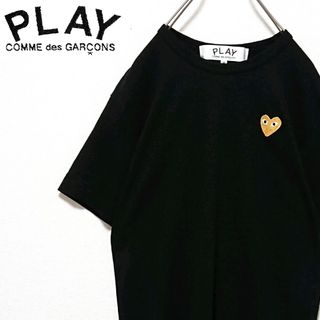 コムデギャルソン(COMME des GARCONS)の人気モデル プレイコムデギャルソン ハート 刺繍 ロゴ ブラック 半袖 Tシャツ(Tシャツ/カットソー(半袖/袖なし))