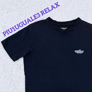 ウノピゥウノウグァーレトレ(1piu1uguale3)の美品✨希少　1PIU1UGUALE3 RELAX　サメ刺繍Tシャツ　黒　M(Tシャツ/カットソー(半袖/袖なし))