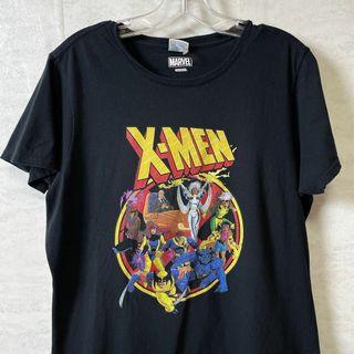 マーベル(MARVEL)のマーベル　Ｘメン　サイズＸＬ　たぶんレディース　黒ブラック　半袖Ｔシャツ　古着(Tシャツ(半袖/袖なし))