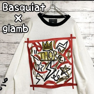 グラム(glamb)の美品　Basquiatxglamb コラボ big knit Mサイズ(ニット/セーター)