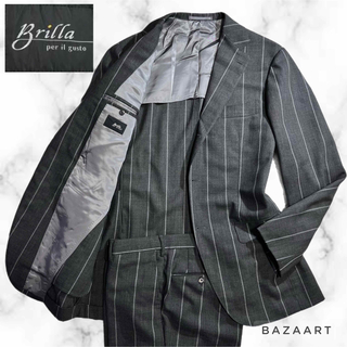 ブリッラペルイルグースト(Brilla per il gusto)の極美品✨️M ブリッラペルイルグスト セットアップ チャコールグレー スーツ(セットアップ)