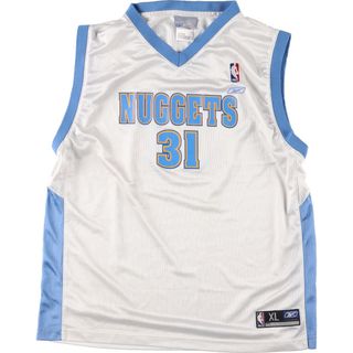 リーボック(Reebok)の古着 リーボック Reebok NBA DENVER NUGGETS デンバー ナゲッツ Vネック メッシュ ゲームシャツ レプリカユニフォーム メンズL /eaa454327(タンクトップ)