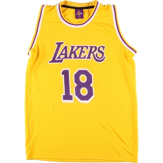 古着 NBA LOS ANGELES LAKERS ロサンゼルスレイカーズ メッシュ ゲームシャツ レプリカユニフォーム メンズXL /eaa454331(タンクトップ)