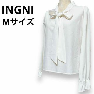 イング(INGNI)のイング ボウタイブラウス 長袖ブラウス ボウタイ付き シンプル とろみブラウス(シャツ/ブラウス(長袖/七分))