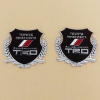 トヨタ - TRD　 エンブレムステッカー　シルバー　 ２枚セット