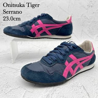 オニツカタイガー(Onitsuka Tiger)の◆オニツカタイガー セラーノ ネイビー ピンク スエード 定番人気モデル(スニーカー)