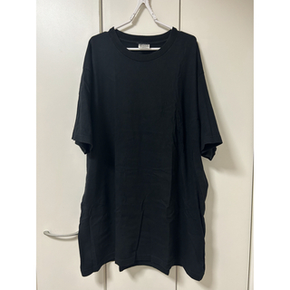 Tシャツ 6XL 黒 ブラック ビッグサイズ 無地 オーバーサイズ ワンピース(Tシャツ(半袖/袖なし))