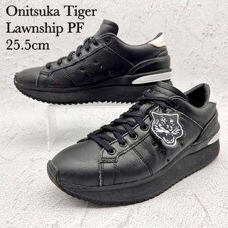 オニツカタイガー(Onitsuka Tiger)の【美品】オニツカタイガー ローンシップ PF 黒 レザー 厚底 シャークソール(スニーカー)