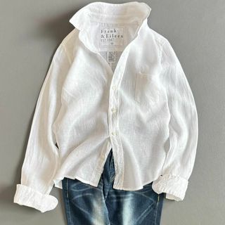 フランクアンドアイリーン(Frank&Eileen)の美品♪フランク&アイリーン リネンシャツ 麻 BARRY バリー 白XS hx1(シャツ/ブラウス(長袖/七分))