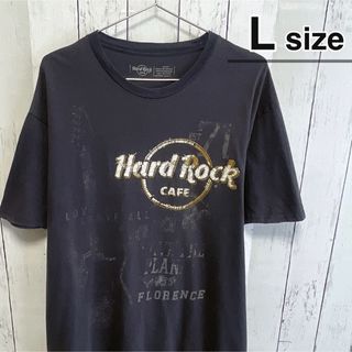 Hard Rock CAFE - Hard Rock CAFE　Tシャツ　L　グレー　プリント　ギター　USA古着