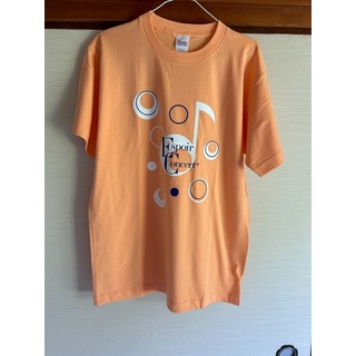 【残り1点】オリジナルTシャツ　Tシャツ　演奏会　オレンジ　音　音符　L(Tシャツ/カットソー(半袖/袖なし))