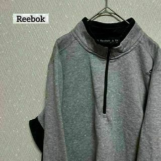 リーボック(Reebok)のReebok リーボック ハーフジップ パーカー 長袖 ワンポイント L(パーカー)