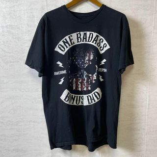 アメリカンバッドアス　オーバーサイズ半袖Ｔシャツ　サイズＸＬ　黒ブラック　古着(Tシャツ/カットソー(半袖/袖なし))