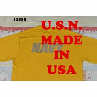 ミリタリー(MILITARY)のUSN Tシャツ 12883c USA製 米軍支給品 実物 00 80 90(Tシャツ/カットソー(半袖/袖なし))